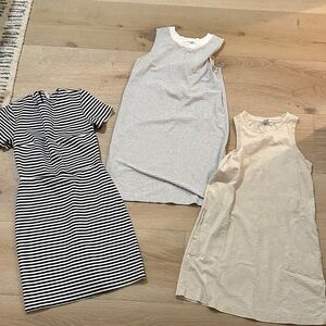 Striped and Solid Sleeveless Dresses